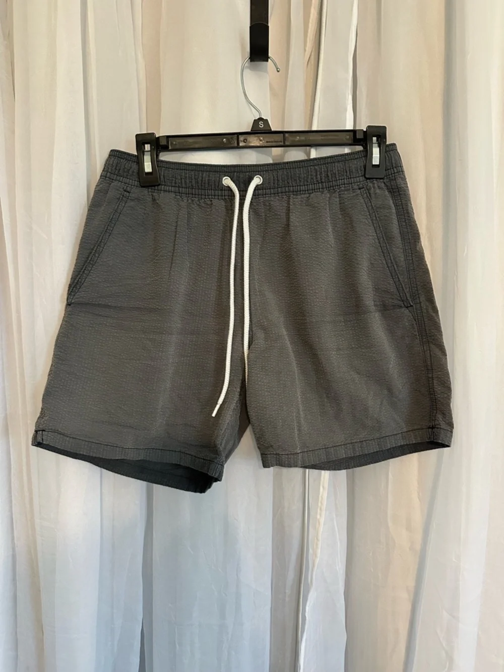 J. Crew Men's Charcoal Drawstring Casual Swim/Board Shorts